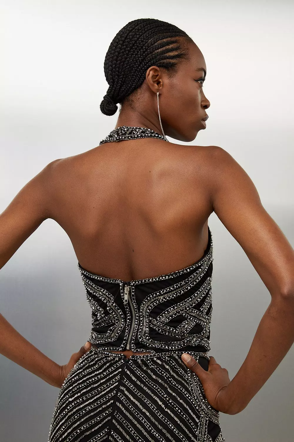 Embellished Beaded Woven Two-Piece Set Top | Karen Millen